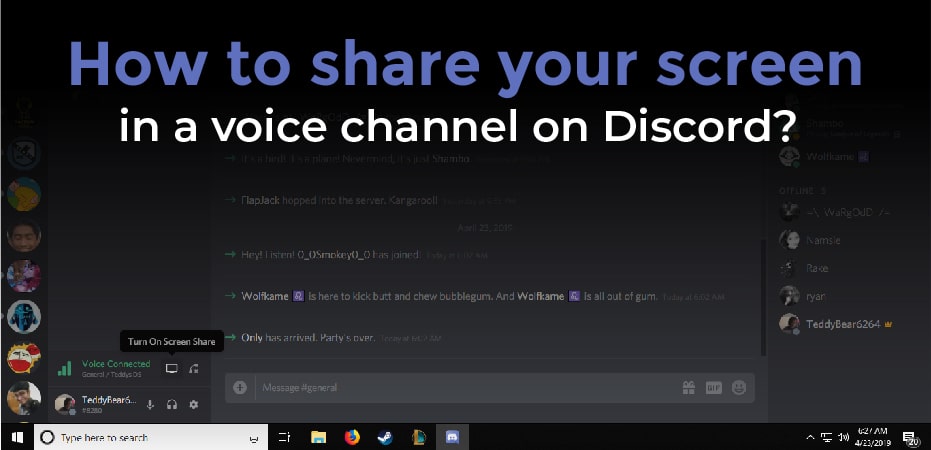 how to screen share on discord